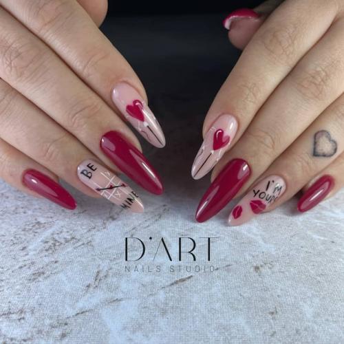 Walentynkowe paznokcie